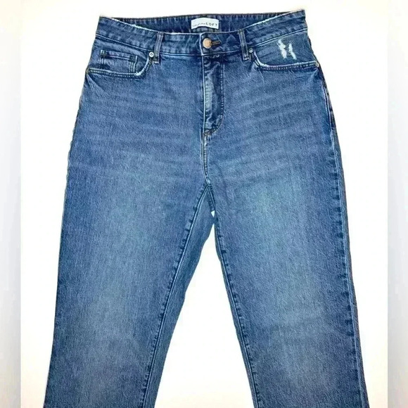 Loft Women’s Curvy High Waist Straight Crop Jeans Size- 28/6 - Picture 2 of 10